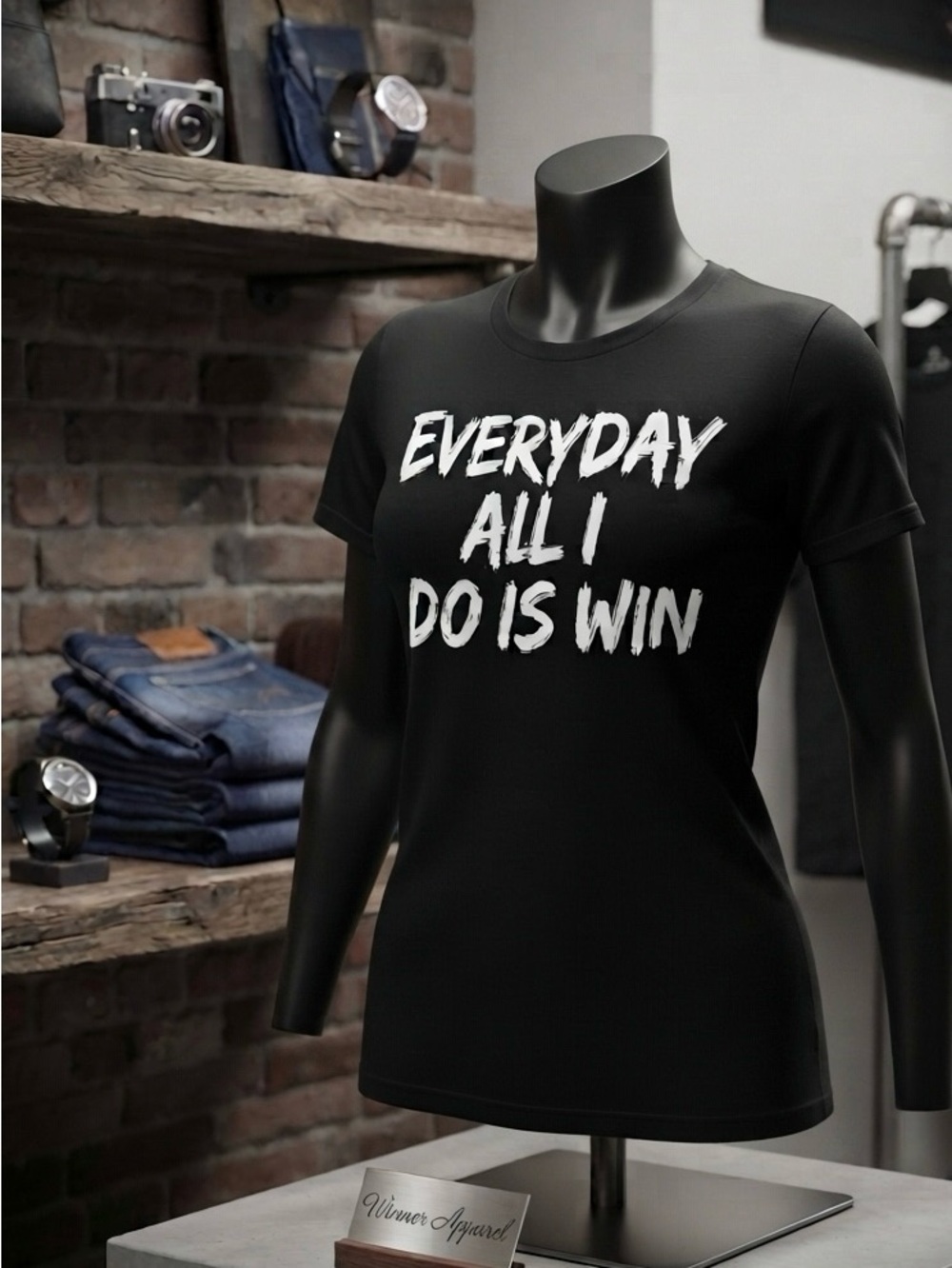 Custom Winner Apparel - Everyday All I Do Is Win  Graphic Tee